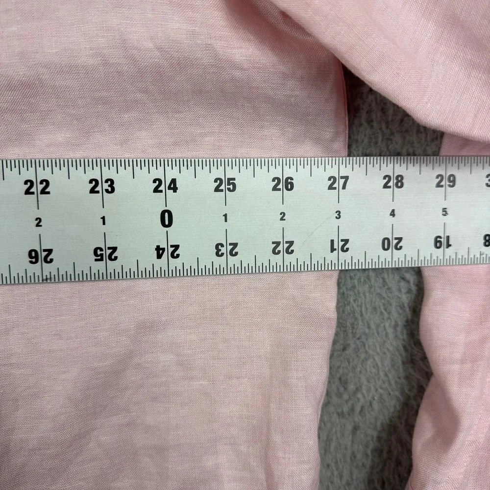 UNTUCKit Men's XXX Large Pink Linen Wrinkle Resistant Button Down‎ Shirt